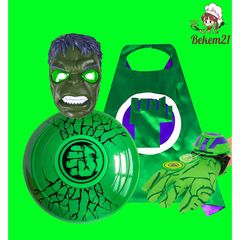 Trang Phục Hóa Trang Siêu Anh Hùng Độn Cơ Bắp Hulk Xanh Cho Bé - Áo Liền Quần Với Mũ và Găng Tay, Chất Liệu Cao Cấp