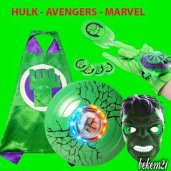 Trang Phục Hóa Trang Siêu Anh Hùng Độn Cơ Bắp Hulk Xanh Cho Bé - Áo Liền Quần Với Mũ và Găng Tay, Chất Liệu Cao Cấp