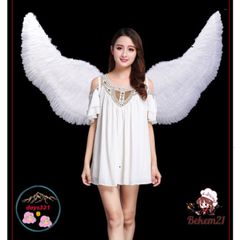 Cánh Thiên Thần Trắng & Cánh Ác Quỷ Đen Cosplay 160X90CM - Đồ Hóa Trang Tiệc Tùng Cho Người Lớn
