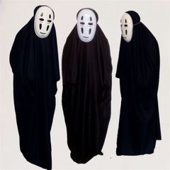 Bộ Trang Phục Cosplay Vô Diện Kaonashi - Hóa Trang Hayao Miyazaki Spirited Away Cho Trẻ Em Và Người Lớn, Áo Choàng + Mặt Nạ