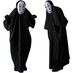 Bộ Trang Phục Cosplay Vô Diện Kaonashi - Hóa Trang Hayao Miyazaki Spirited Away Cho Trẻ Em Và Người Lớn, Áo Choàng + Mặt Nạ