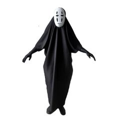 Bộ Trang Phục Cosplay Vô Diện Kaonashi - Hóa Trang Hayao Miyazaki Spirited Away Cho Trẻ Em Và Người Lớn, Áo Choàng + Mặt Nạ