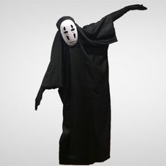 Bộ Trang Phục Cosplay Vô Diện Kaonashi - Hóa Trang Hayao Miyazaki Spirited Away Cho Trẻ Em Và Người Lớn, Áo Choàng + Mặt Nạ