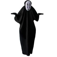 Bộ Trang Phục Cosplay Vô Diện Kaonashi - Hóa Trang Hayao Miyazaki Spirited Away Cho Trẻ Em Và Người Lớn, Áo Choàng + Mặt Nạ
