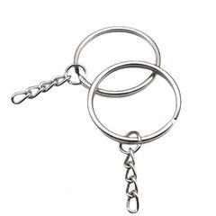 Bộ 10 Móc Khóa Bằng Sắt Vòng Đôi Đơn Giản - Phụ Kiện Handmade Thời Trang - Quà Tặng Độc Đáo