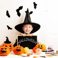 Mũ Phù Thủy Đen Cho Halloween - Mũ Hóa Trang Pháp Sư, Trang Trí Tiệc Tùng Thú Vị, Quà Tặng Lý Tưởng Cho Gia Đình