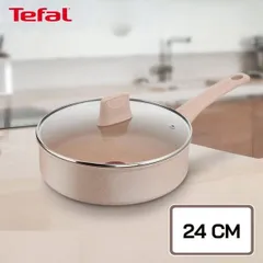 Chảo Sâu Lòng Tefal Delight 24cm - Chống Dính Khỏe, Đáy Dẫn Từ Siêu Tốc, Vung Kính, Dùng Được Trên Mọi Loại Bếp