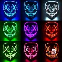 Mặt Nạ Hóa Trang Halloween LED Độc Đáo 10 Màu - Phụ Kiện Đi Tiệc, Sự Kiện, Sinh Nhật, Đèn Flash Thú Vị