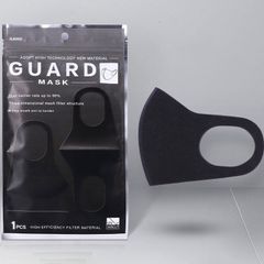 Khẩu Trang Vải Đen Trơn Hàn Quốc GUARD - Khẩu Trang Chống Bụi, Chống Nắng Cotton Cho Nữ và Nam, Phụ Kiện Hàng Ngày Tiện Lợi