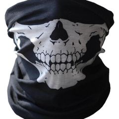 Khẩu Trang Đa Năng Hình Đầu Lâu Xương 50cm - Vải Lanh Thoáng Mát, Thời Trang Phượt, Chống Nắng, Che Bụi
