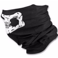 Khẩu Trang Đa Năng Hình Đầu Lâu Xương 50cm - Vải Lanh Thoáng Mát, Thời Trang Phượt, Chống Nắng, Che Bụi