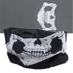 Khẩu Trang Đa Năng Hình Đầu Lâu Xương 50cm - Vải Lanh Thoáng Mát, Thời Trang Phượt, Chống Nắng, Che Bụi