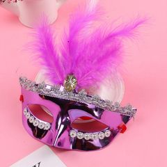 Mặt Nạ Lông Vũ Nửa Mặt Hóa Trang Cho Nam Nữ - Phụ Kiện Halloween Lễ Hội Tiệc Tùng, Cosplay Sang Trọng, Chất Liệu Nhựa