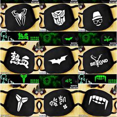 Khẩu Trang Vải In Hình Hacker Anonymous Đen - Kháng Khuẩn Cotton Anime/Manga Thời Trang Unisex, Chống Bụi