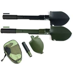 Bộ Cuốc Xẻng Du Lịch Đa Năng 4 in 1 - Thiết Kế Gấp Gọn Có Túi Đựng - Dụng Cụ Cắm Trại Chuyên Dụng, Đi Phượt, Làm Vườn