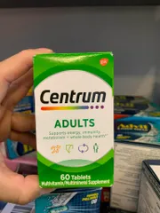 Viên uống Centrum Multivitamin tổng hợp 60 viên - Bổ sung Vitamin & Khoáng Chất Hỗ Trợ Sức Khỏe Người Lớn & Người Già