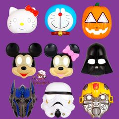 Mặt nạ phát sáng đầu lâu Halloween PINOU - Mặt nạ toàn mặt ngộ nghĩnh cho cosplay, lễ hội và trang phục Đảng