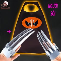 Mặt Nạ Hóa Trang Kinh Dị Halloween Hình Sói Đen - Áo choàng móng vuốt cho nam nữ, Phụ Kiện Tiệc Tùng Thú Vị
