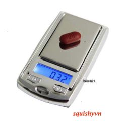 Cân Tiểu Ly Điện Tử Mini Móc Khóa Chính Xác 200g - Thiết Kế Remote Siêu Nhỏ Gọn, Độ Chia 0.01g, Màn Hình LCD Sáng Nền Xanh