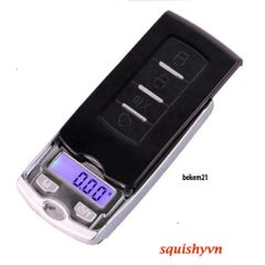 Cân Tiểu Ly Điện Tử Mini Móc Khóa Chính Xác 200g - Thiết Kế Remote Siêu Nhỏ Gọn, Độ Chia 0.01g, Màn Hình LCD Sáng Nền Xanh