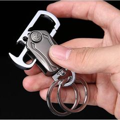 Móc Khóa Con Quay Inox Cao Cấp - Mở Nắp Chai Sang Trọng, Chịu Lực 10kg, Dụng Cụ Tiện Ích Ô Tô, Xe Máy Nhật Bản