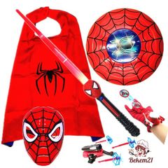 Bộ Đồ Cosplay Người Nhện Đỏ Truyền Thống - Thời Trang Trẻ Em Chất Liệu Cotton, Quà Tặng Tuyệt Vời Cho Bé Yêu