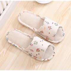 Dép đi trong nhà Hàn Quốc - Đế cao su họa tiết Bông Tuyết sang trọng, chống trơn trượt, phù hợp cho cả nam nữ, kích thước 37-45