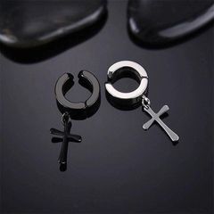 Khuyên Tai Kẹp Hình Thánh Giá - Trang Sức Thép Y Tế An Toàn, Hot Trend Unisex, Phù Hợp Tất Cả Đối Tượng