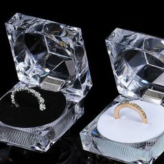 Hộp Đựng Nhẫn Hình Răng Nan Giả - Hộp Trang Sức Tròn Đựng Hoa Tai, Nhẫn - Tùy Chọn Màu Đen, Trắng, Đỏ, Chất Liệu Acrylic