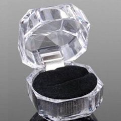 Hộp Đựng Nhẫn Hình Răng Nan Giả - Hộp Trang Sức Tròn Đựng Hoa Tai, Nhẫn - Tùy Chọn Màu Đen, Trắng, Đỏ, Chất Liệu Acrylic