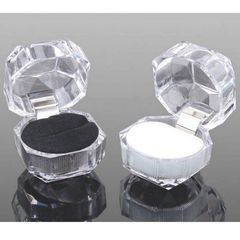 Hộp Đựng Nhẫn Hình Răng Nan Giả - Hộp Trang Sức Tròn Đựng Hoa Tai, Nhẫn - Tùy Chọn Màu Đen, Trắng, Đỏ, Chất Liệu Acrylic