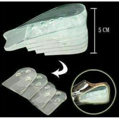 Bộ 10 Miếng Lót Giày Silicon Tăng Chiều Cao 4cm - Đệm Đế Trong Suốt Thoải Mái, Tùy Chỉnh Nấc Cao, Phù Hợp Tất Cả Giày