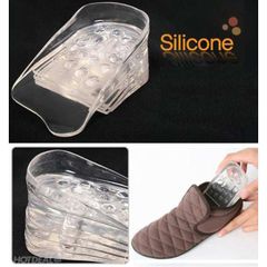 Bộ 10 Miếng Lót Giày Silicon Tăng Chiều Cao 4cm - Đệm Đế Trong Suốt Thoải Mái, Tùy Chỉnh Nấc Cao, Phù Hợp Tất Cả Giày