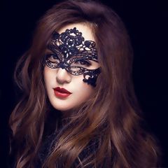 Mặt Nạ Ren Cosplay Đen Huyền Bí - Phụ Kiện Chụp Hình Halloween Sang Trọng - Thời Trang Quyến Rũ