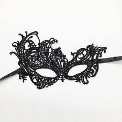 Mặt Nạ Ren Cosplay Đen Huyền Bí - Phụ Kiện Chụp Hình Halloween Sang Trọng - Thời Trang Quyến Rũ