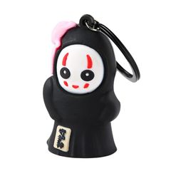 Móc Khóa Silicone Hình Vô Diện Đen - Phụ Kiện Thời Trang Độc Đáo, Chất Lượng Cao, Kích Thước Tiện Dụng 6.5x3.5cm