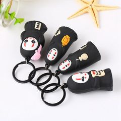 Móc Khóa Silicone Hình Vô Diện Đen - Phụ Kiện Thời Trang Độc Đáo, Chất Lượng Cao, Kích Thước Tiện Dụng 6.5x3.5cm