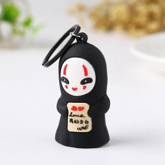 Móc Khóa Silicone Hình Vô Diện Đen - Phụ Kiện Thời Trang Độc Đáo, Chất Lượng Cao, Kích Thước Tiện Dụng 6.5x3.5cm
