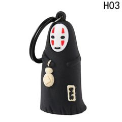 Móc Khóa Silicone Hình Vô Diện Đen - Phụ Kiện Thời Trang Độc Đáo, Chất Lượng Cao, Kích Thước Tiện Dụng 6.5x3.5cm