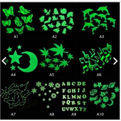 Hình Dán Dạ Quang 3D - Bộ Sticker Dán Tường Sáng Rực Đêm Trang Trí Nhà Cửa Độc Đáo, Bền Bỉ, Nhiều Mẫu Chọn Lựa