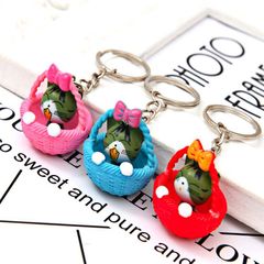 Móc Khóa Mèo Ngồi Trong Giỏ Mây - Phụ Kiện Thời Trang Dễ Thương, Quà Tặng Độc Đáo Cho Người Thân Yêu
