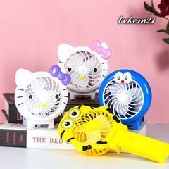 Quạt mini cầm tay hình thú dễ thương - Quạt sạc pin, gập gọn lý tưởng cho du lịch và sử dụng cá nhân