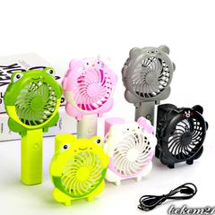 Quạt mini cầm tay hình thú dễ thương - Quạt sạc pin, gập gọn lý tưởng cho du lịch và sử dụng cá nhân
