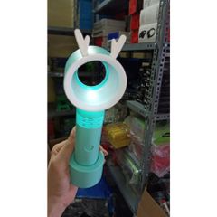 Quạt Mini Cẩm Tay Không Cánh An Toàn - Quạt Sạc USB Du Lịch Thời Trang với Đèn LED - Quà Tặng Tiện Ích cho Mọi Người