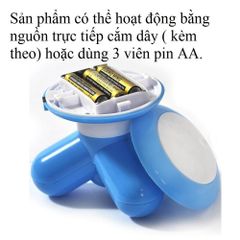 Máy Massage Cầm Tay Mini MIMO 3 Đầu - Thiết Bị Massage Trị Liệu Xua Tan Mệt Mỏi, Quà Tặng Ý Nghĩa Cho Mọi Lứa Tuổi