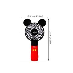 Quạt Cầm Tay Mini Mickey Minnie Dễ Thương - Quạt USB Sạc Lại Với Đèn LED, 3 Chế Độ Gió, Tiện Dụng Cho Ngày Hè