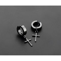 Khuyên Kẹp Titan Đặc Biệt Không Dị Ứng - Kiểu Dáng Hình Học Sang Trọng Dành Cho Nam Nữ, Bạc Sáng, Không Gỉ, Độ Bền Cao