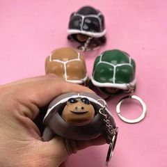 Móc Khóa Bóp Rùa Thụt Đầu Dễ Thương - Móc Khóa Nhựa Dẻo Cute Thú Cưng - Quà Tặng Ngộ Nghĩnh Cho Fans Rùa