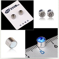 Khuyên Tai Nam Châm Geometric Unisex - Thép Không Gỉ Cao Cấp, Nhiều Màu Sắc Đẹp, Trang Sức Thời Trang Phong Cách Đơn Giản