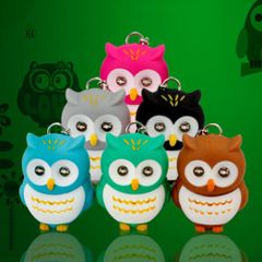 Móc Khóa Phát Sáng LED Hình Cú Mèo - Móc Khóa Đèn Kêu Độc Đáo 3 Trong 1, Phụ Kiện Thời Trang Dễ Thương